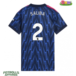 Arsenal William Saliba #2 Bortatröja Kvinnor 2025-26 Kortärmad